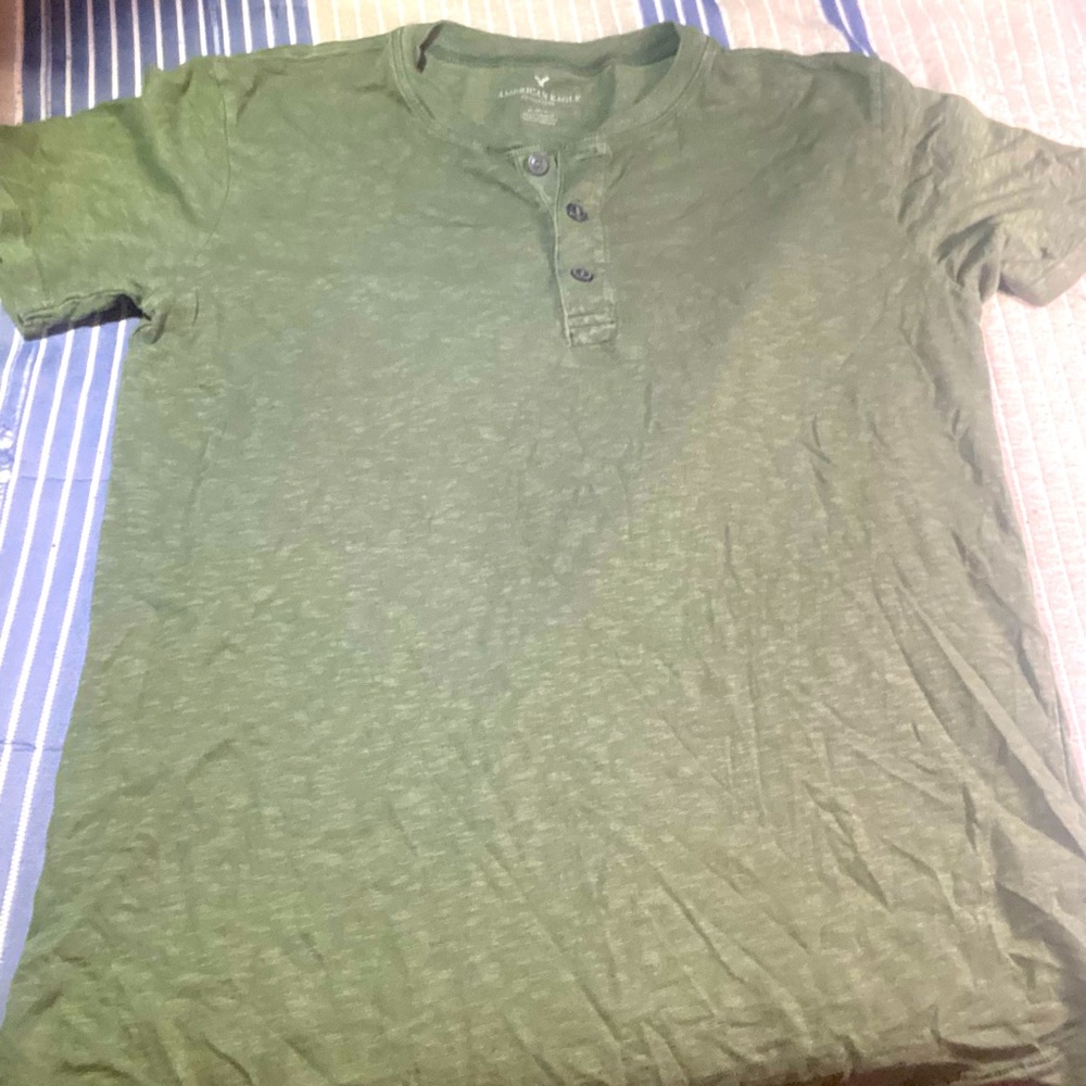 Olive Green American Eagle Shirt